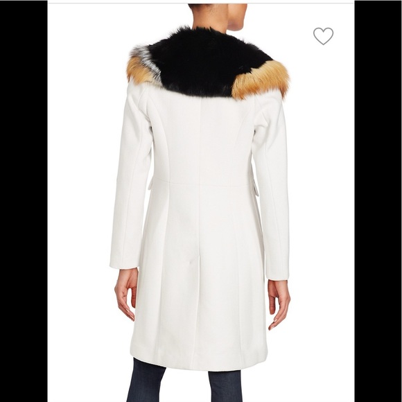 1 Madison Fox Fur Wool-Blend Coat - Picture 4 of 16